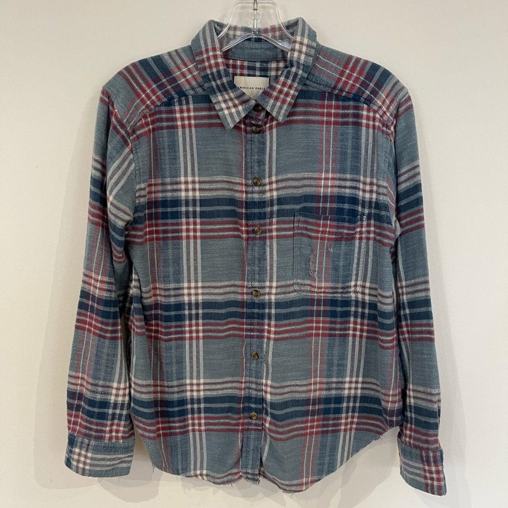 American Eagle Plaid Button Up